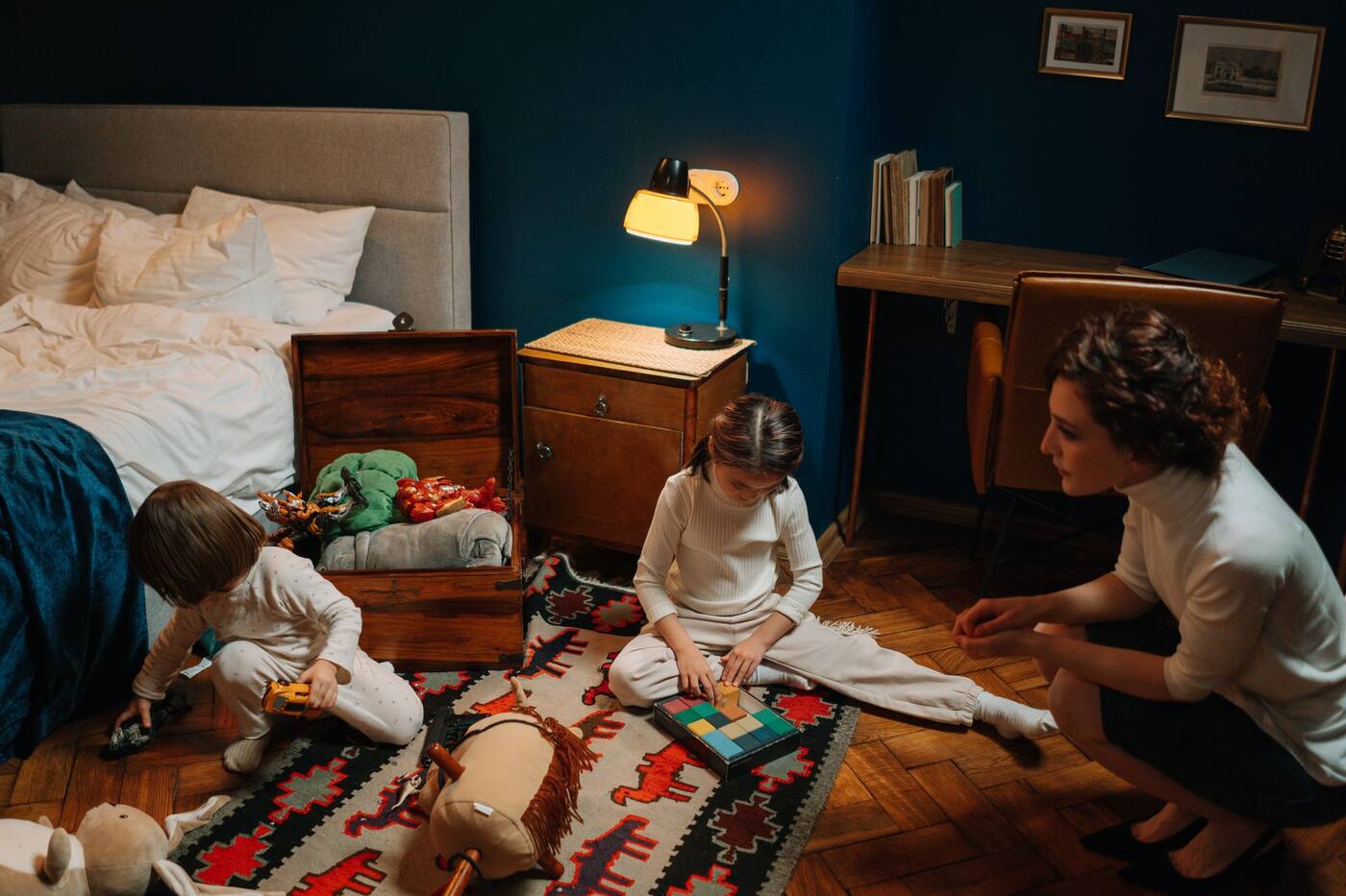 Family with childcare support